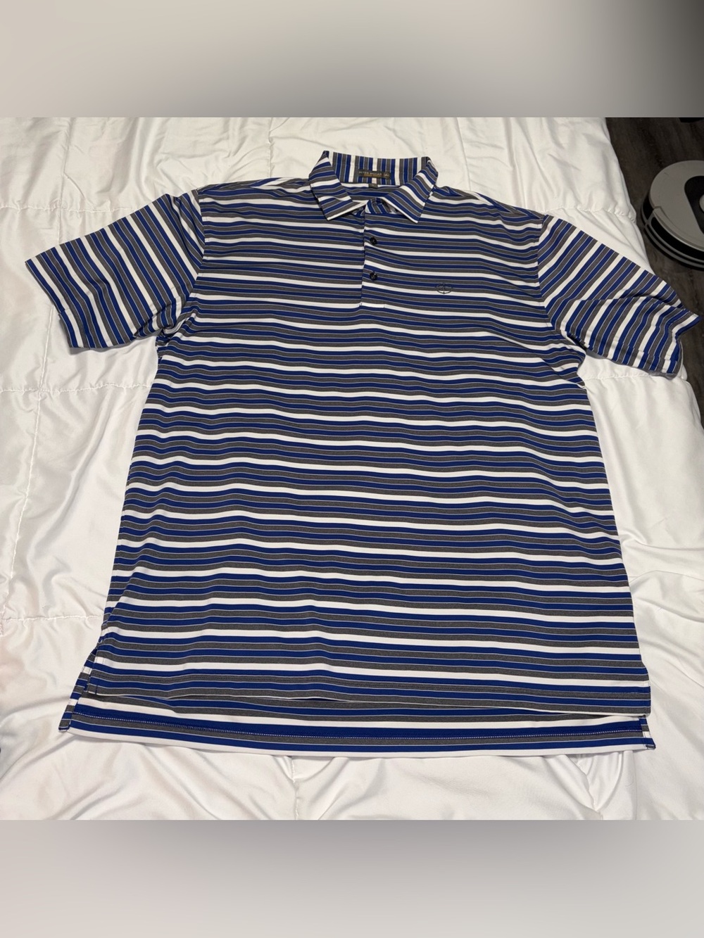 Peter Millar Summer Comfort Polo Shirt Size Large Striped 3C